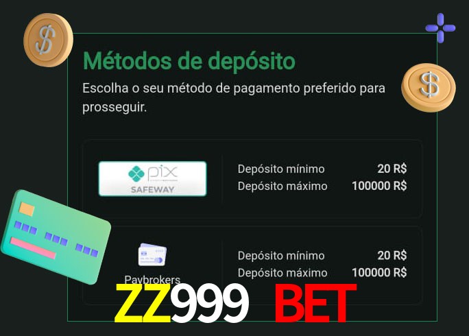 O cassino ZZ999 Bet oferece uma grande variedade de métodos de pagamento
